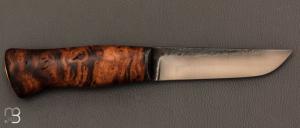  Couteau  "  F " droit de Frédéric Maschio - Racine de Châtaignier 