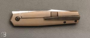   Couteau " Frame-Lock custom " par Florian Dreyer FD-Knives - Titane et RWL34