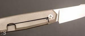   Couteau " Frame-Lock custom " par Florian Dreyer FD-Knives - Titane et RWL34