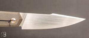   Couteau " Frame-Lock custom " par Florian Dreyer FD-Knives - Titane et RWL34