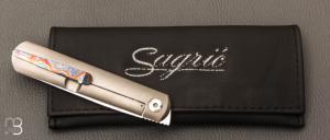  Couteau " Framelock " custom de Stéphane Sagric - Titane et RWL-34