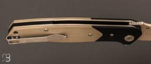 Couteau  "  Swordfish " liner-lock G10 noir/beige par Bestech Knives - BG03B