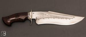 Couteau " Grand Tsavo " custom fixe en ironwood et C105 de Samuel Lurquin