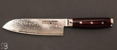  Couteau Japonais YAXELL " Super Gou SG2 Damas 160 couches - Santoku 16,5 cm - Y37101