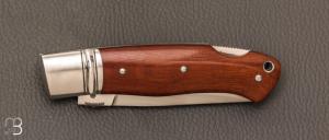   Couteau  "  Jess Horn Tribute #1 "  custom lock-back par Raphaël Durand - Micarta vintage et RWL-34