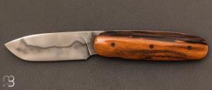   Couteau " Kooldog Prototype " custom de Michel Grini - Ebne Pale Moon et lame en XC100