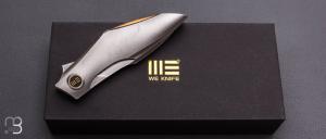   Couteau " Krait Snake WE24084-3 " WE KNIFE - Polished Gray Titanium et M390