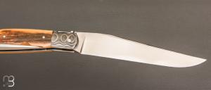 Couteau " Laguiole 12CM 3 pièces  " custom de Jérôme Bellon - Ivoire de mammouth / damas et RWL34