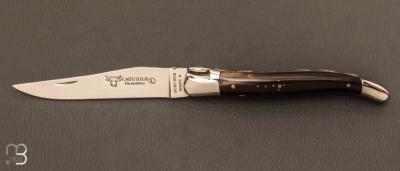   Couteau Laguiole en Aubrac 12 cm "Rugby" corne blonde 