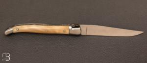Couteau "Laguiole Berthier" pointe de corne 13cm lame en XC75