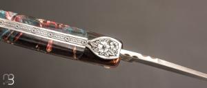    Couteau "Laguiole Hibiscus 12cm par Laguiole en Aubrac - Loupe de sureau