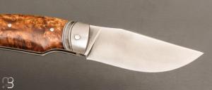  Couteau " Le 45 " Cran forcé par Mickaël Moing - Loupe d 'aulne et XC100