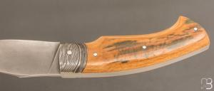  Couteau " Le 45 " Cran forcé par Mickaël Moing - Mammouth / Damas et XC100