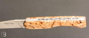   Couteau " Le Boulary " par La Bonne Trempe - Bouleau et lame en 14c28n