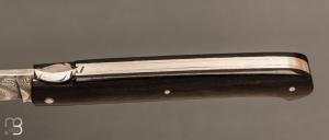    Couteau " Le Sauveterre " - Ébène et lame damas