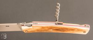   Couteau " Le Thiole 2 pièces"  de Robert Beillonnet - ivoire de mammouth et RWL34