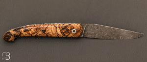   Couteau  "  Le Passager " de Pierre Thomas - Atelier Odae - hêtre échauffé stabilisé