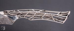   Couteau "Liane d'acier" fixe par Willy Foulboeuf - La Forge du Monstre - Full inox