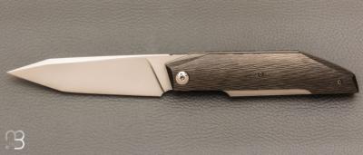    Couteau " Liner lock " custom par Samuel Jugieau - Fibre de carbone et lame en RWL34