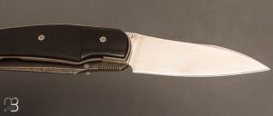   Couteau " Liner Lock 2 lames " custom par David Lespect - Ebène et RWL34