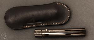   Couteau " Liner Lock 2 lames " custom par David Lespect - Ebène et RWL34