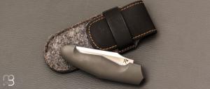  Couteau " Lock-Back " custom par Romain Lopez - Zirconium et lame en RWL-34