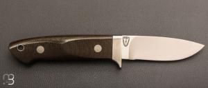  Couteau "Loveless 5'' Drop Point" par Shaun Bruwer - Micarta et N690