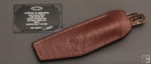   Couteau " Loveless Stiffhorn " par Shaun Bruwer - Amber Stag et ATS-34