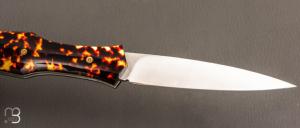 Couteau " Magna Pinna " fait main par Laraud Blade  - Acétate et 14C28