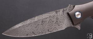    Couteau " Mayo Legacy " custom par Tashi Bharucha - Rag Micarta et lame en damas