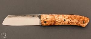  Couteau  " Mesclun " Pimontais de Julien Maria - Bouleau madr et XC100