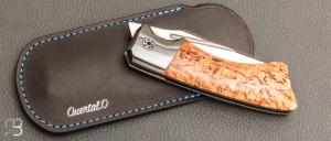    Couteau " Midnight liner " custom par Olivier Ouertal - Bouleau stabilisé et RWL-34