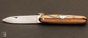 Couteau de poche Navette ébène blanc 12cm par Mongin