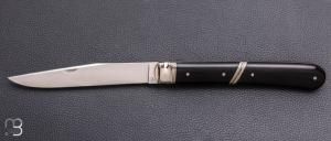 Couteau " Nogent � boule " par Adrien Vautrin - Corne de buffle et 14c28n