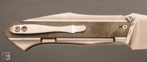 Couteau " Octavus Micarta  / Titanium" Frame-lock par Bastards Knives X Gabriel Berthelemy