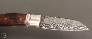    Couteau  " Ork " custom lock-back par Raphaël Durand - Damas de Samuel Lurquin