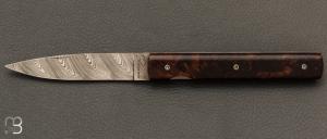 Couteau Perceval Le Français damas bois de fer REF HB_1859