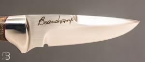   Couteau " Pièce unique " scrimshaw par Gaétan Beauchamp