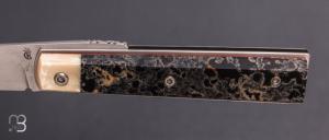  Couteau de poche Piémontais de Richard Ciachera - Lave volcanique