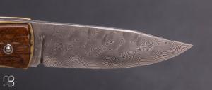    Couteau de poche Piémontais de Richard Ciachera - Ivoire de mammouth et damas