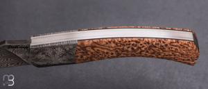    Couteau " Pointix " custom de Florent Dall'ava - L'atelier Dall'ava - Bouleau madré stabilisé