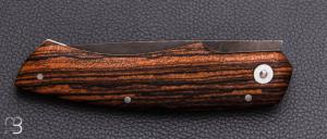    Couteau " Quetsche à friction " par Louis Contat - Bocote et acier XC100