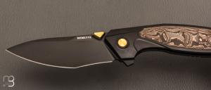 Couteau " RT-Kingfisher RTKF5 " par Remette RT - Titane/Copper Carbon et lame en M390