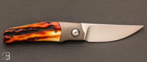   Couteau  "  SHUT " par Thierry Savidan - Cerf sambar et RWL-34