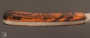 Couteau " Sauciflard " de poche bois de fer d'Arizona et damas par Joël Grandjean