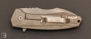 Couteau " Shard " frame lock titane et lame en CPM 154 par Tom Krein