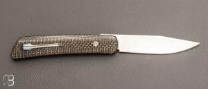    Couteau " Slimvubu " par Des Horn - Fibre de carbone et Nitrobe 77