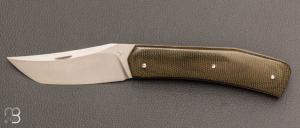   Couteau " Slipjoint " custom par Guy Poggetti - Micarta et 14c28n
