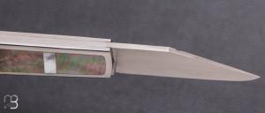   Couteau " Slipjoint " par Nicolas Couderc - Nacre et lame en RWL34