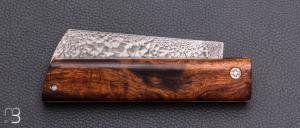  Couteau "Snard Cristal Steel" par Fabien Servant - L'Olonnois - bois de fer d'Arizona